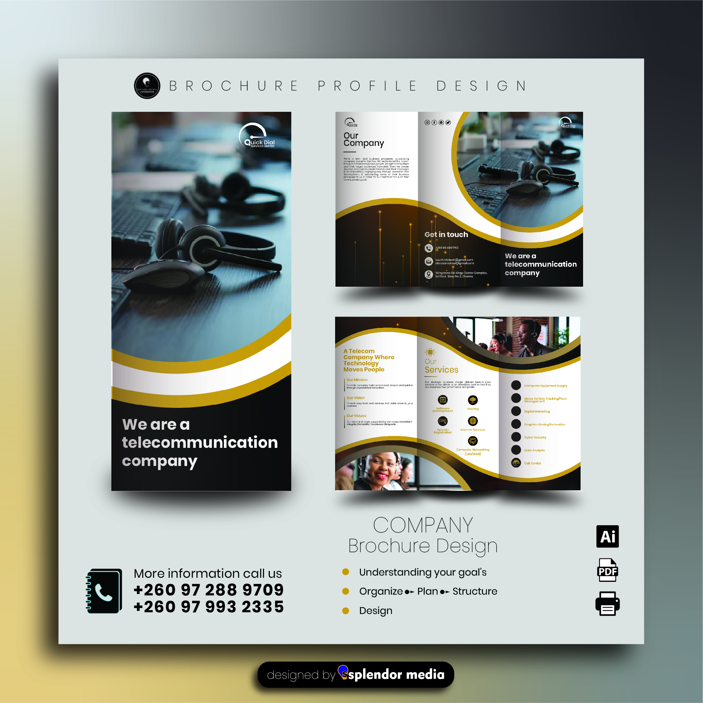 Brochure mockup design