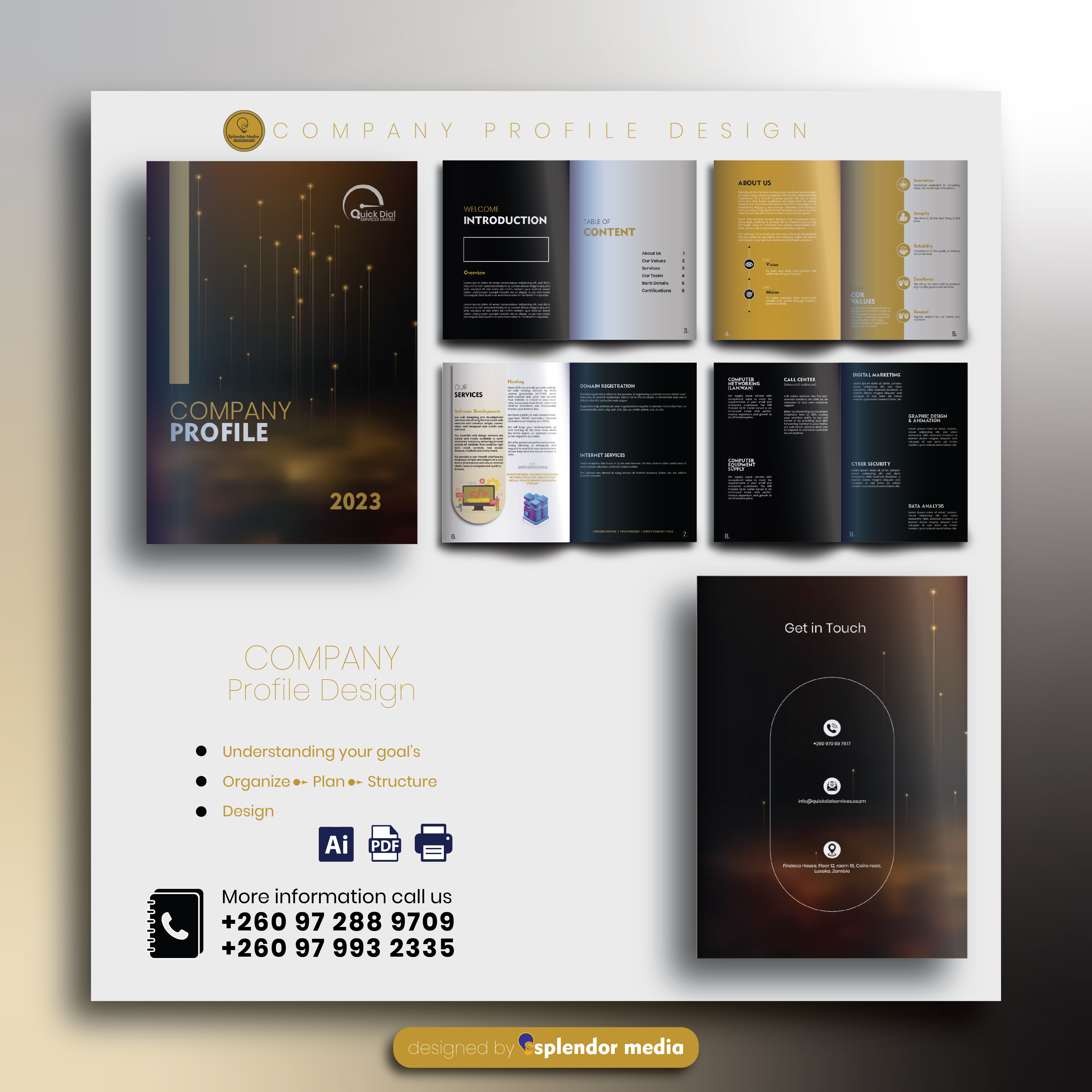 A4 profile mockup design