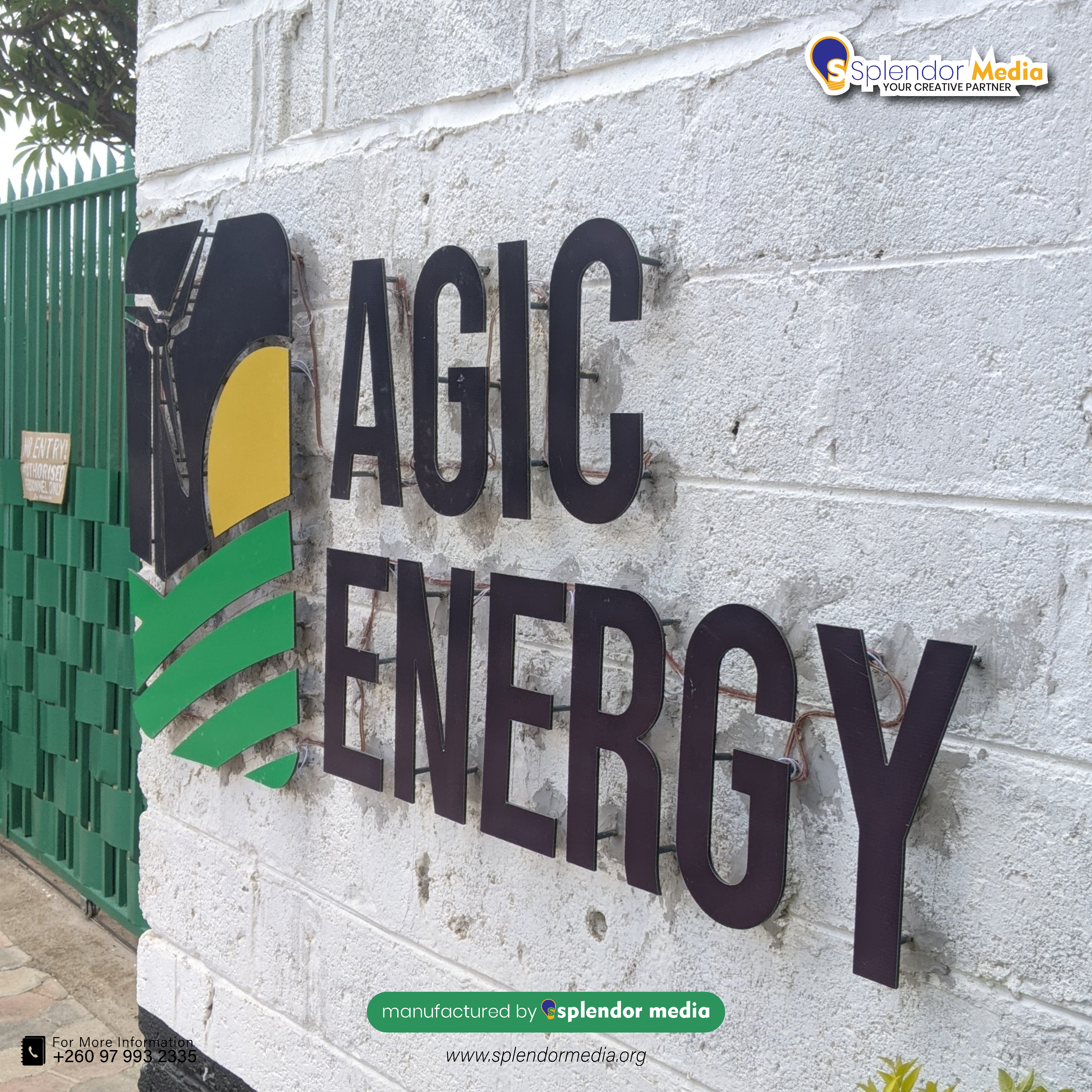 Agic floating sign design